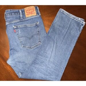 Levi 514 Mens Straight Leg Slim Fit Jeans 38x30 Distressed Classic